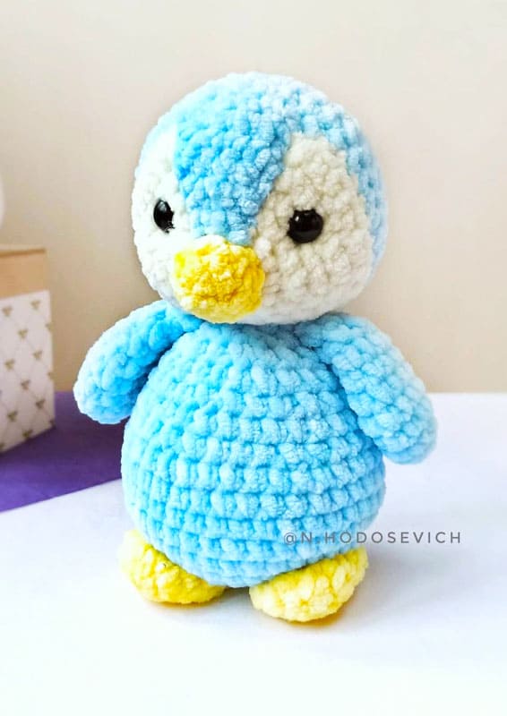 Plush Velvet Crochet Penguin Amigurumi PDF Pattern (3)
