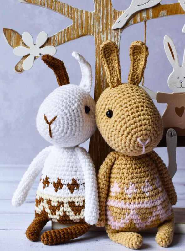 Crochet Christmas Bunny Plush PATTERN Bunny Amigurumi PDF 