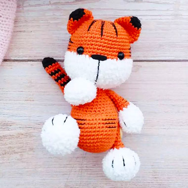 thumbnail Tigre bebé PDF Amigurumi Patrón Gratis Paso a Paso