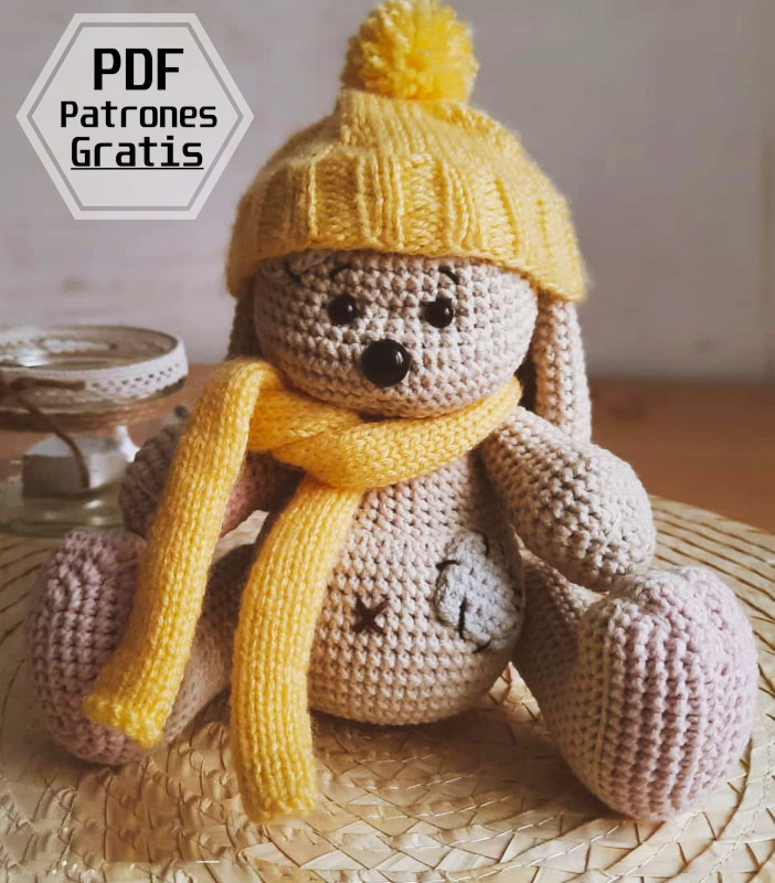 Amigo Conejo Amigurumi PDF Patrón Gratis (2)