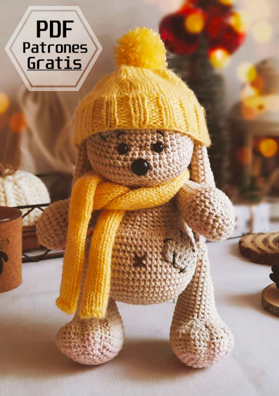 Amigo Conejo Amigurumi PDF Patrón Gratis (3)