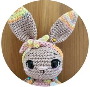 Crochet Bunny Lotta PDF Amigurumi Free Pattern- asembly- head
