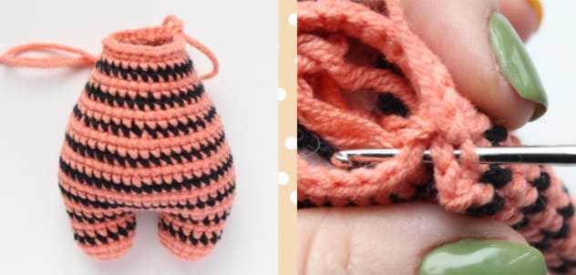 Crochet Mini Tiger PDF Amigurumi Free Pattern- body