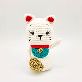 Crochet The Lucky Cat Maneki PDF Amigurumi Free Pattern