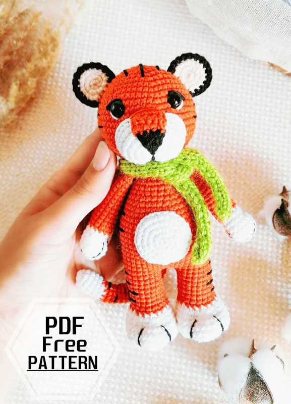Crochet Tiger Doll Amigurumi PDF Free Pattern (1)