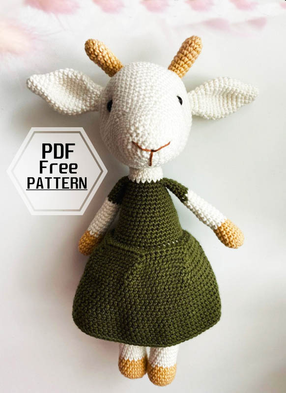 Cute Crochet Goat Amigurumi PDF Free Pattern (3)