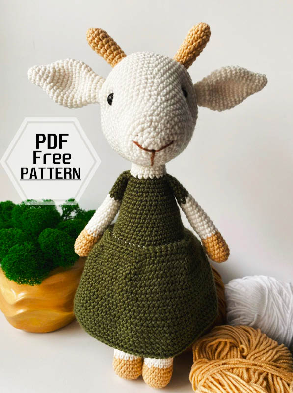 Cute Crochet Goat Amigurumi PDF Free Pattern (4)