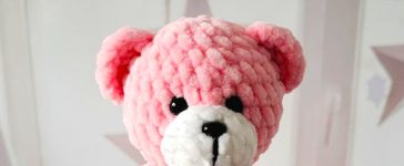 Easy Pink Plush Bear Amigurumi Free PDF Pattern (1)