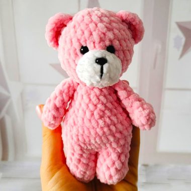 Easy Pink Plush Bear Amigurumi Free PDF Pattern (1)