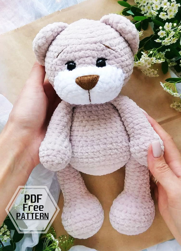 Easy Plush Big Bear Amigurumi PDF Crochet Pattern (2)