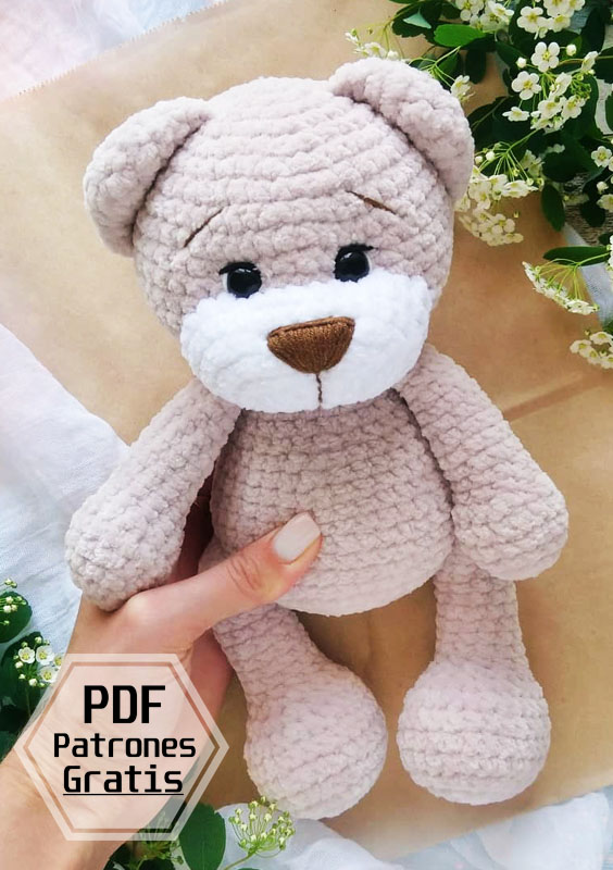 Oso grande de peluche fácil Amigurumi PDF Patrón Gratis (3)