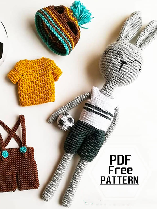 PDF Crochet Sport Bunny Amigurumi Free Pattern