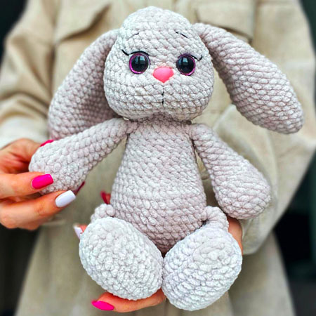 Plush Stuffed Bunny Crocheted Amigurumi Stuffed Bunny