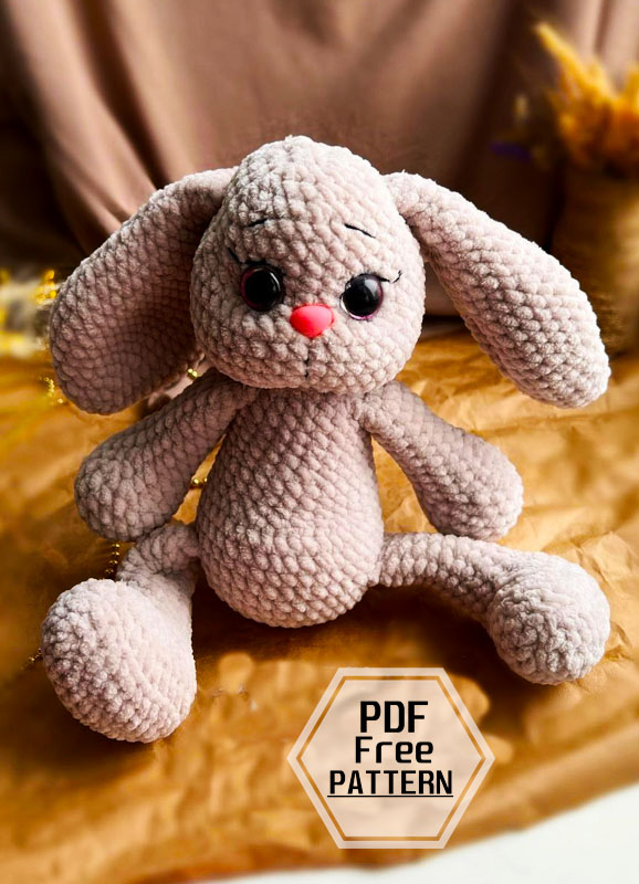 Plush Velvet Bunny Amigurumi PDF Crochet Pattern (4)