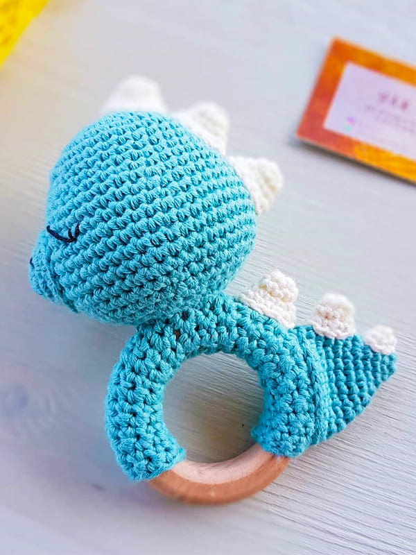 Crochet Dinosaur Rattle PDF Amigurumi Free Pattern