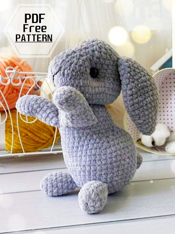 How To Crochet A Stuffed Animal, Crocheted Stuffed Bunny, EASY