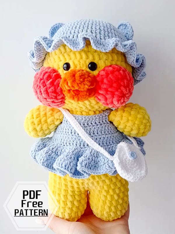 Lalafanfan Crochet Duck PDF Amigurumi Free Pattern