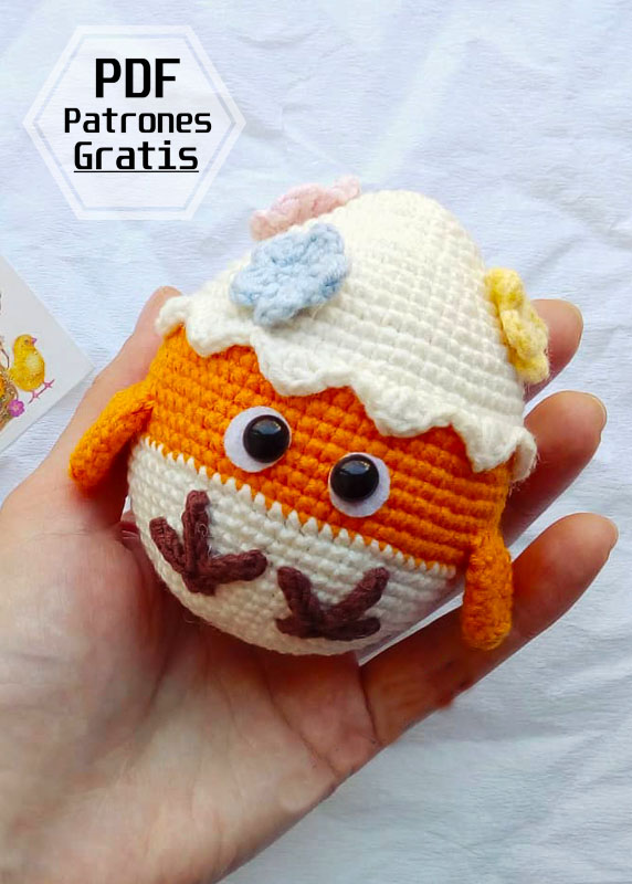 Pajarito de Pascua Amigurumi PDF Patrón Gratis (2)