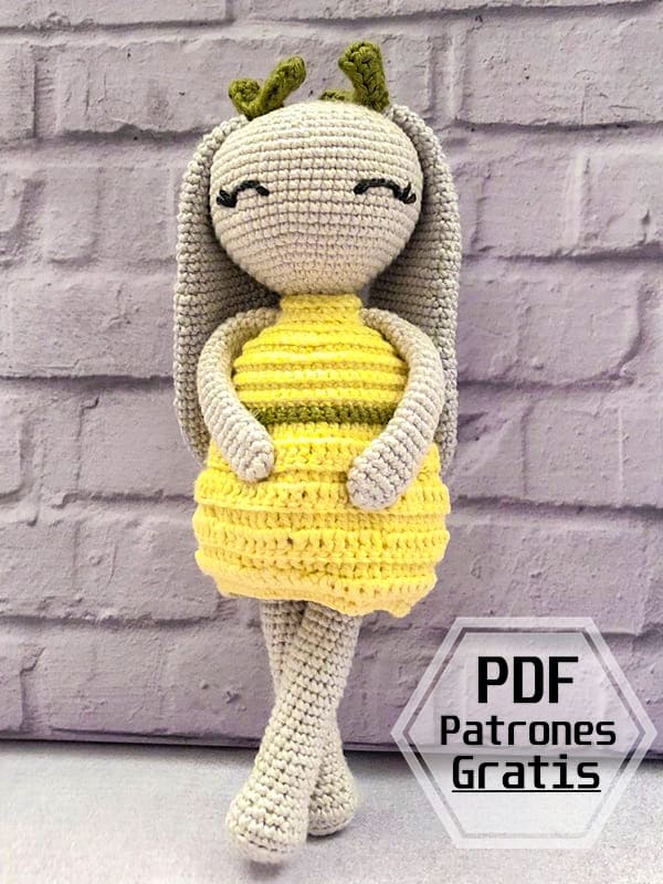 Preciosa Conejita Molly Amigurumi PDF Patrón Gratis