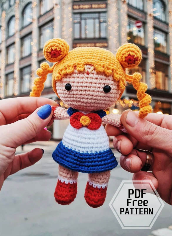 Sailor Moon Crochet Doll Amigurumi Free PDF Pattern (4)