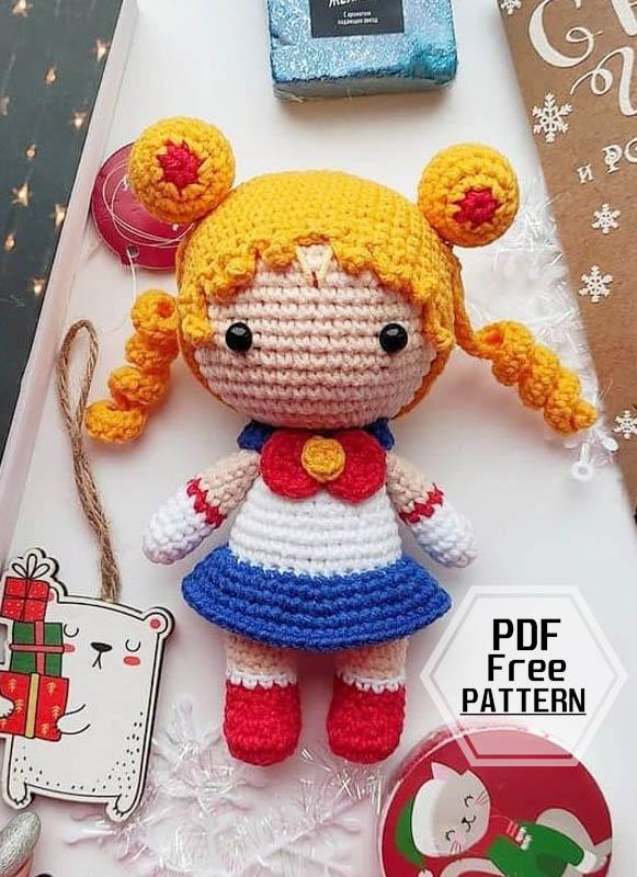 Sailor Moon Crochet Doll Amigurumi Free PDF Pattern (5)