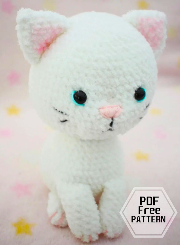 Snow White Cat Amigurumi Free PDF Pattern (4)