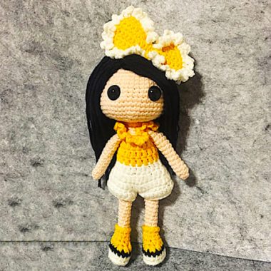 Crochet Ribbon Girl Doll Amigurumi PDF Pattern (1)