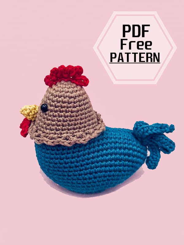 Crochet Rooster PDF Amigurumi Free Pattern Lovelycraft