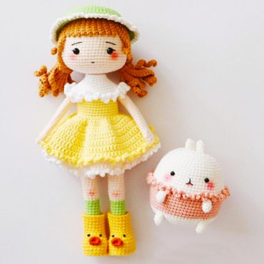 Crochet Yellow Duck Girl Amigurumi PDF Pattern (1)