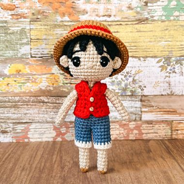 One Piece Character Crochet Luffy PDF Amigurumi Free Pattern