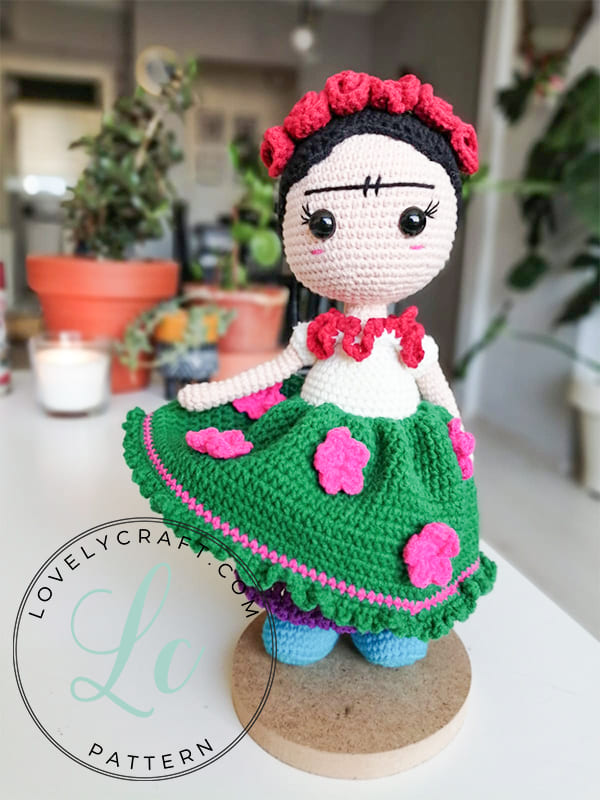 Crochet Doll Frida Kahlo Amigurumi PDF Pattern