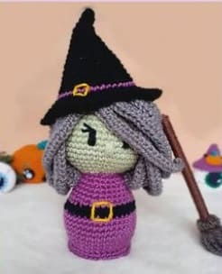 Little Witch Amigurumi Halloween Marcador PDF Free Pattern