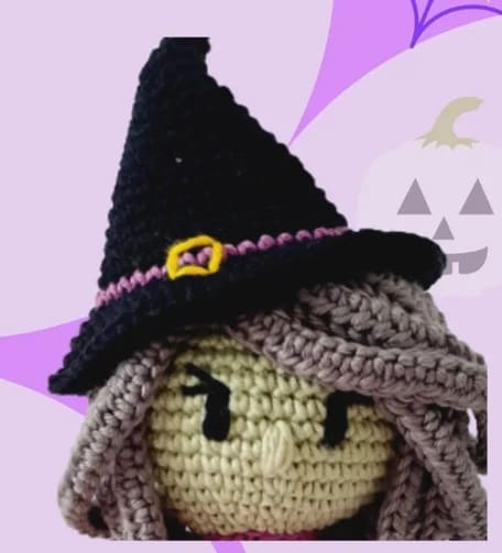 Little Witch Amigurumi Halloween Marcador PDF Free Pattern